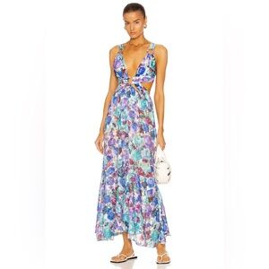 PatBo Blossom Cut-Out Maxi Dress Violet - Sz Small